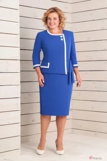 Юбочный костюм Асолия 1147 василёк