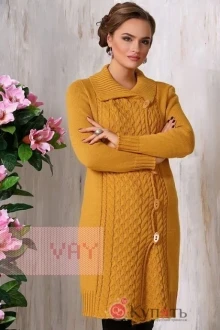 Кардиган VAY 1198 горчичный мёд