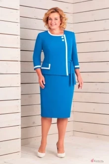 Юбочный костюм Асолия 1147 голубой