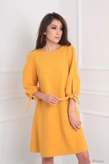 Платье TVIN 7391 горчица