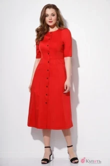 Платье Anna Majewska 1101 красный без пояса