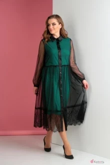 Платье Elletto 1635 зелёный