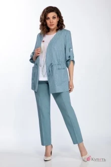 Брючный костюм Ольга Стиль С708 мята
