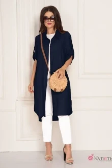 Брючный костюм SolomeaLux 713 синий тройка