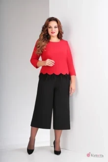 Брючный костюм Vilena Fashion 601 красный+черный