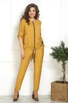 Брючный костюм SolomeaLux 832 горчица