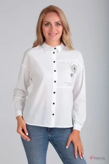 Рубашка MODEMA 479/1 шампань с аппликацией «одуванчик»