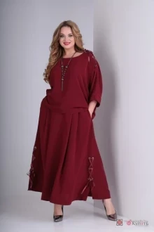 Юбочный костюм Angelina&Сompany 332/1 бордовый 64-68