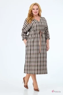 Платье Anelli 1138 коричневые тона