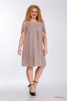 Платье ЛаКона 1434 пудра с черным