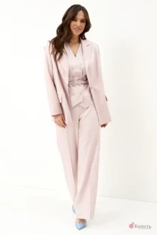 Брючный костюм Магия Моды 2066 пудра тройка
