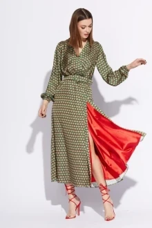 Платье EOLA 2232 зеленый с рисунком