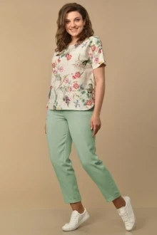 Брючный костюм Lady Style Classic 1777/5 Зеленая мята