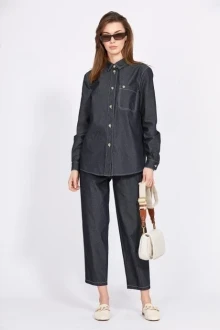 Рубашка EOLA м.2370 Темно-синий