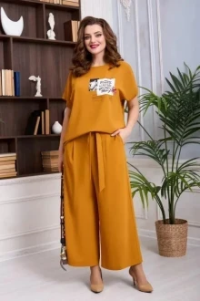 Брючный костюм AGATTI 5105 Горчица двойка