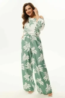 Брючный костюм MisLana С964 цветы