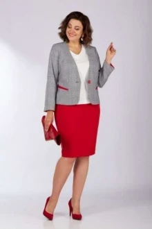 Юбочный костюм Lady Secret 1627 ало-красный тройка