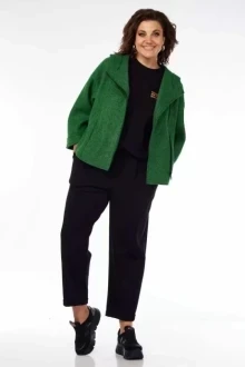 Брючный костюм Michel Chic 1357 зеленый, черный двойка
