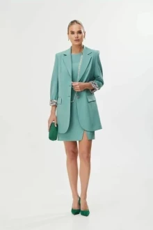 Юбочный костюм Твой Имидж 1598 морская волна двойка