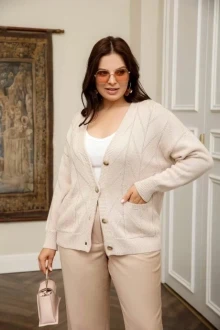 Кардиган Romgil РВ0030-ХЛ2 крем-брюле