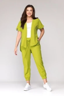 Брючный костюм Карина Делюкс 1098/1 лайм