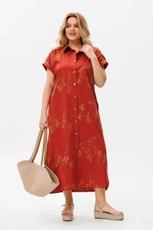 Женское платье Michel Chic 2124 терракотовый