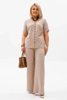 Брючный костюм из вискозы *Распродажа Anelli 1401 капучино