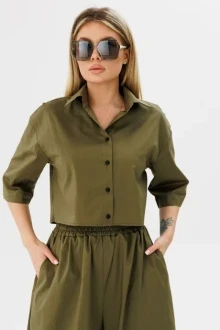 Рубашка AmberaStyle 1088Х хаки