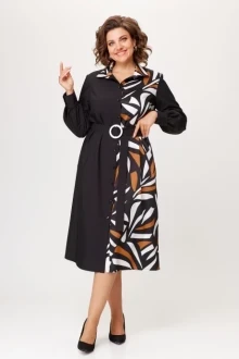 Платье Anastasia Mak 1210 черный + мультиколор