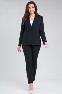 Брючный костюм *Распродажа LeNata 30398 темно-синий тройка
