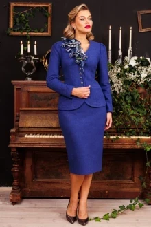 Юбочный костюм Мода-Юрс 2825 василек перья