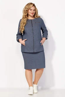 Юбочный костюм ALGRANDA (Novella Sharm) 4038 синий двойка
