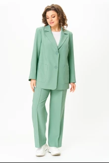 Брючный костюм Карина Делюкс 1273 фисташковый двойка