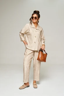 Брючный костюм Beautiful&Free 6324 бежевый двойка