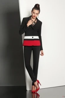 Брючный костюм Твой Имидж 4031 черно-красный