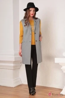Брючный костюм Ksenia Style 1307 горчичный джемпер
