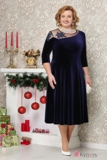 Платье Нинель Шик 5486 синий
