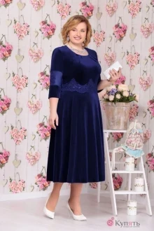 Платье Нинель Шик 264 тёмно-синий
